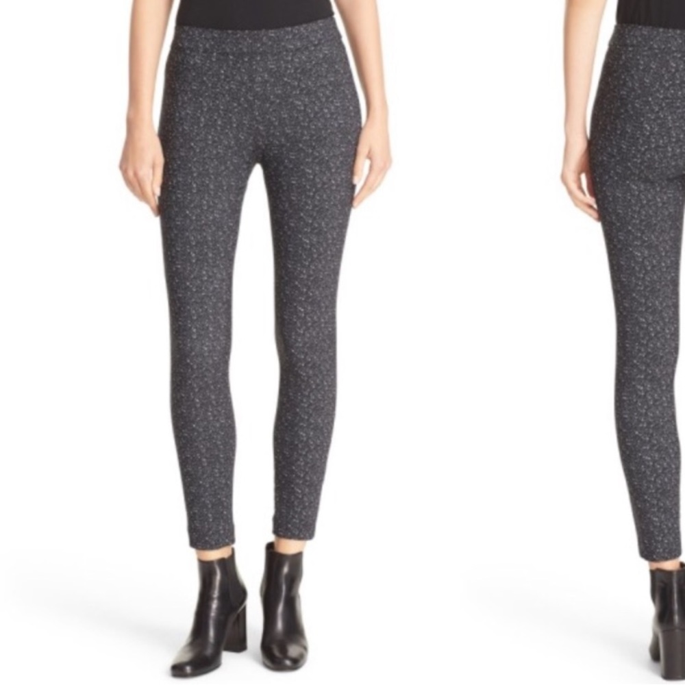 Theory Abdelle K Tweed Pattern Twill Print Pants Leggings Size Medium